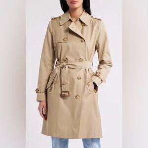 NWT- Lauren Ralph Lauren Double-Breasted Belted Trench Coat